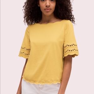 kate spade new york scalloped top